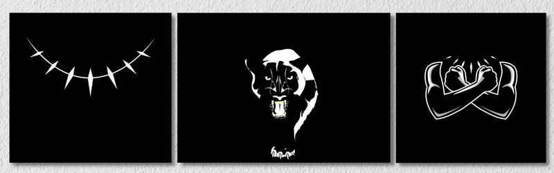 Black Panther Wall Art, Set Of 3