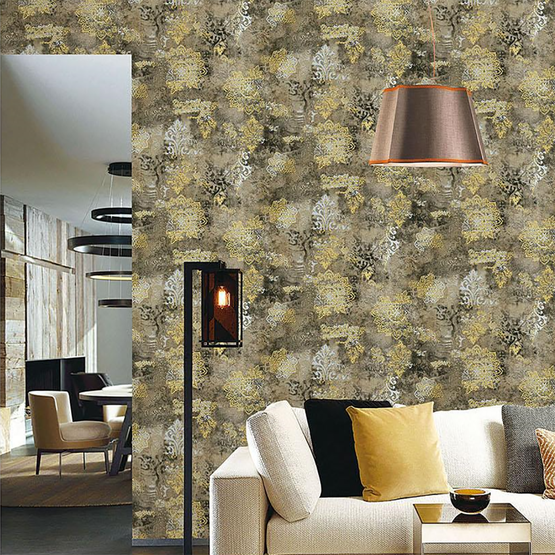 Romania Golden Damask Wallpaper