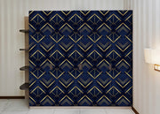 Blue Gold 3D Self Adhesive Sticker For Wardrobe