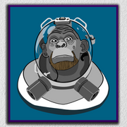 Grey Monkey Blue Art