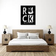 Rock Guitar Black Wall Art