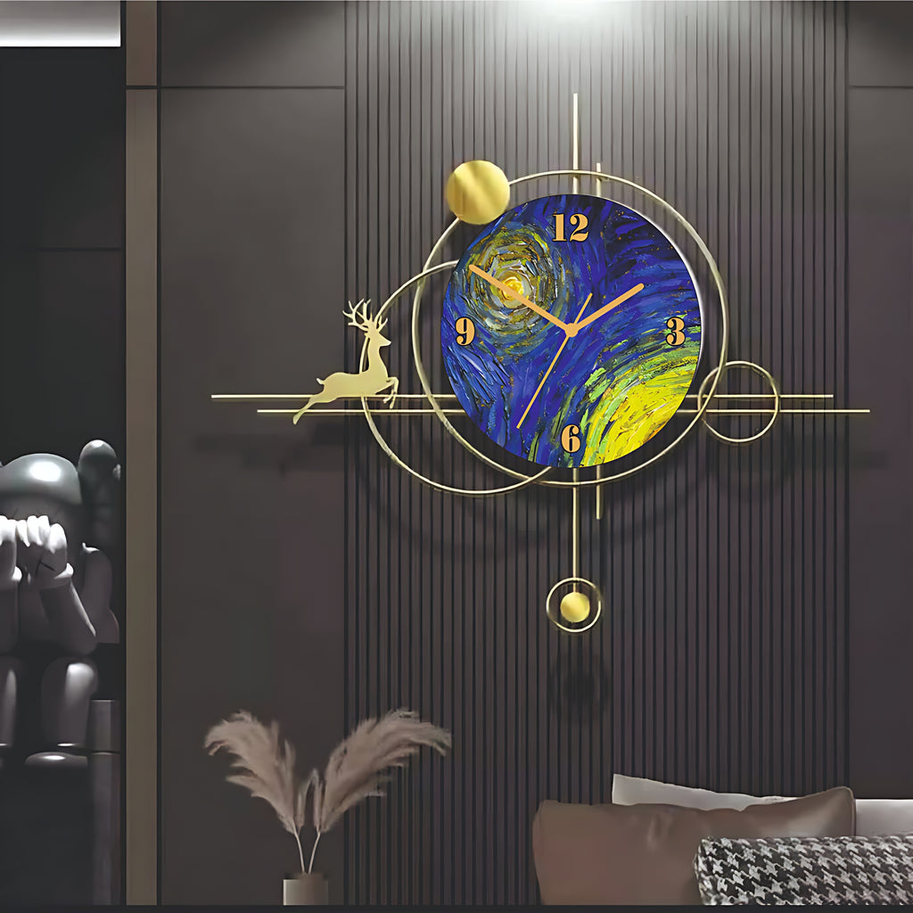 Abstract Painting Wall Clock – Myindianthings