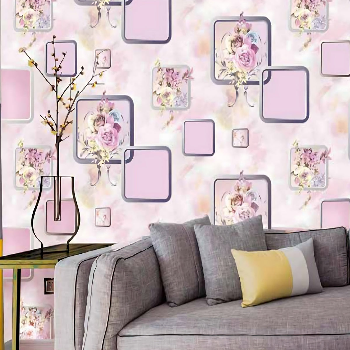 Shine 2 Floral Elegant Wallpaper