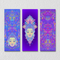 Multicolour Psychedelic Buddha Face, Set Of 3