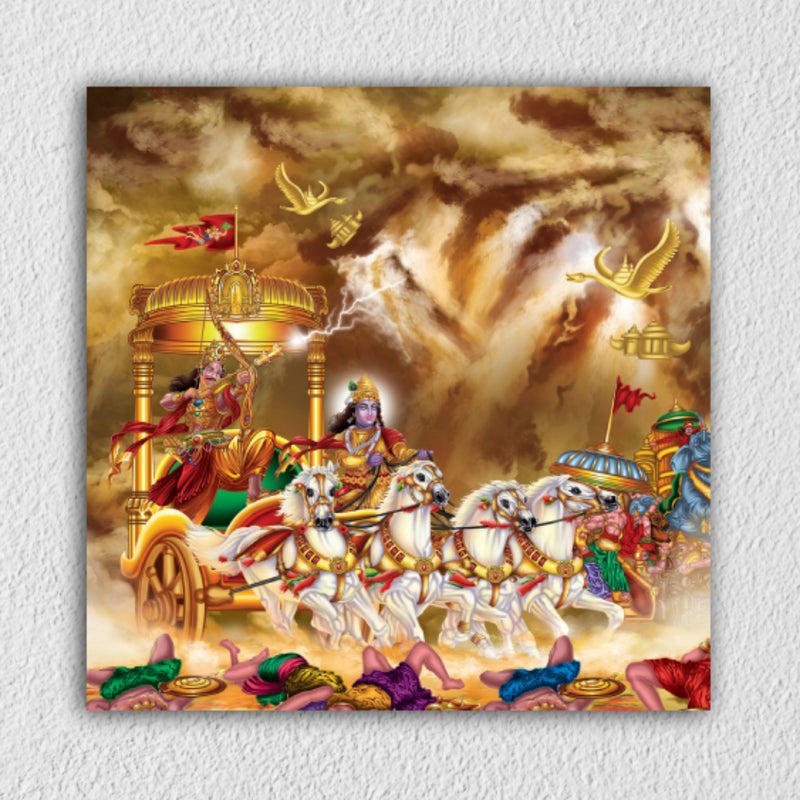 Mahabharat Krishna Arjuna Canvas