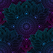 Blue Pink Shaded Mandala Art Self Adhesive Sticker For Table