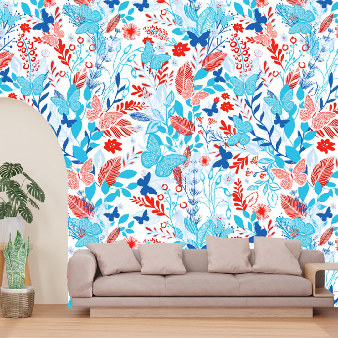 Blue Red Wallpaper
