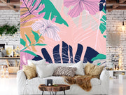 Vector Tropical Seamless Pattern Leaves Beautiful Customized Wallpaper