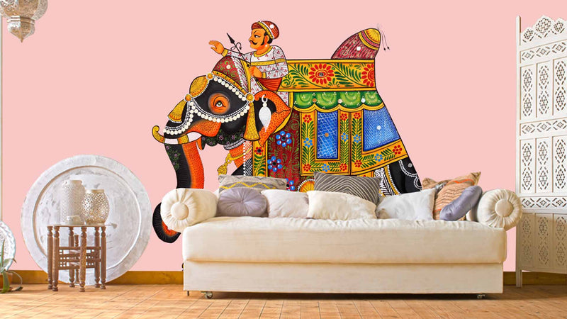 Ethnic Elephant Wallpaper