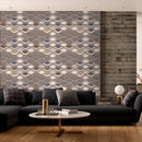 Wave tiles Customised Wallpaper