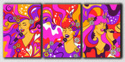 Psychedelic Wall Art, Set Of 3