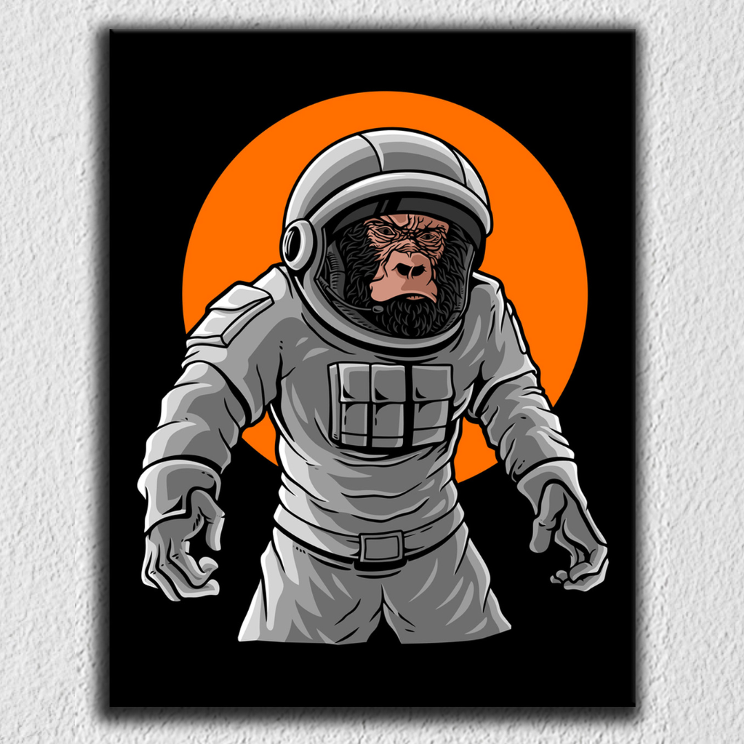 Monkey Space Sun Art