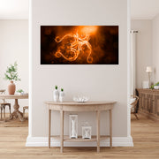 Fire Om Art Self Adhesive Sticker Poster