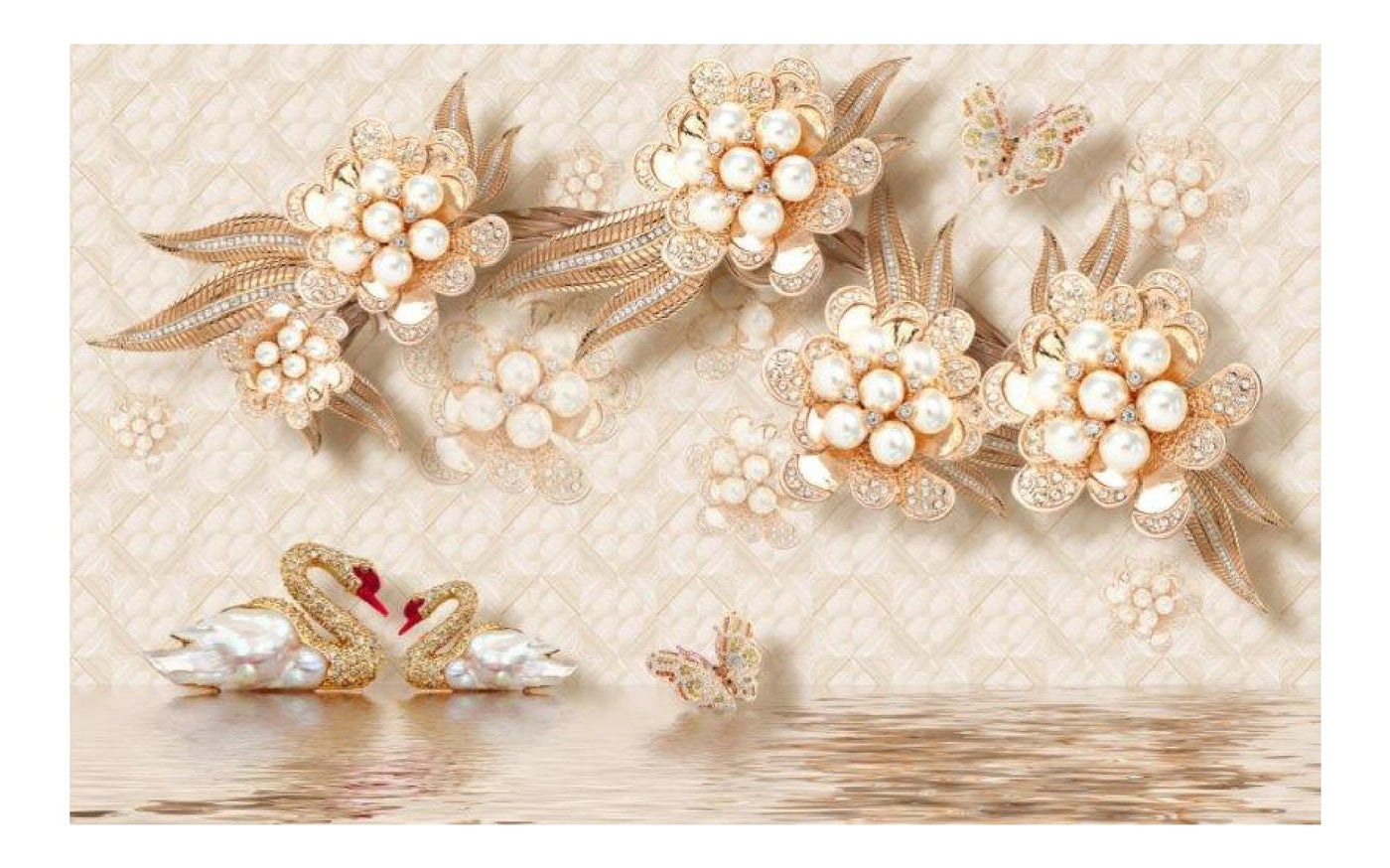 Customized Wall Mural Floral Wallpaper