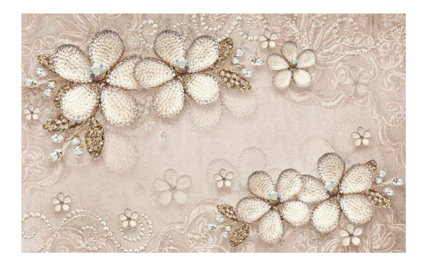Blue Rose Jewellery Floral Wallpaper