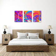 Psychedelic Wall Art, Set Of 3