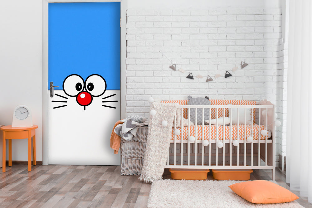 Doremon Cartoon Self Adhesive Sticker For Door