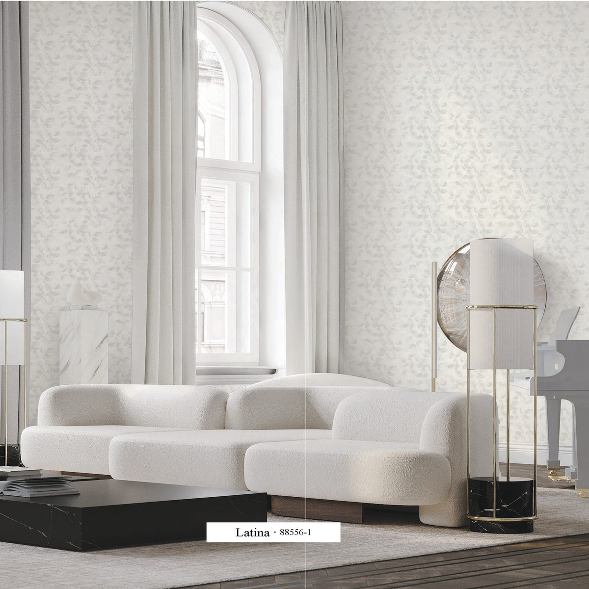 Sequence Floral Stensil Wallpaper