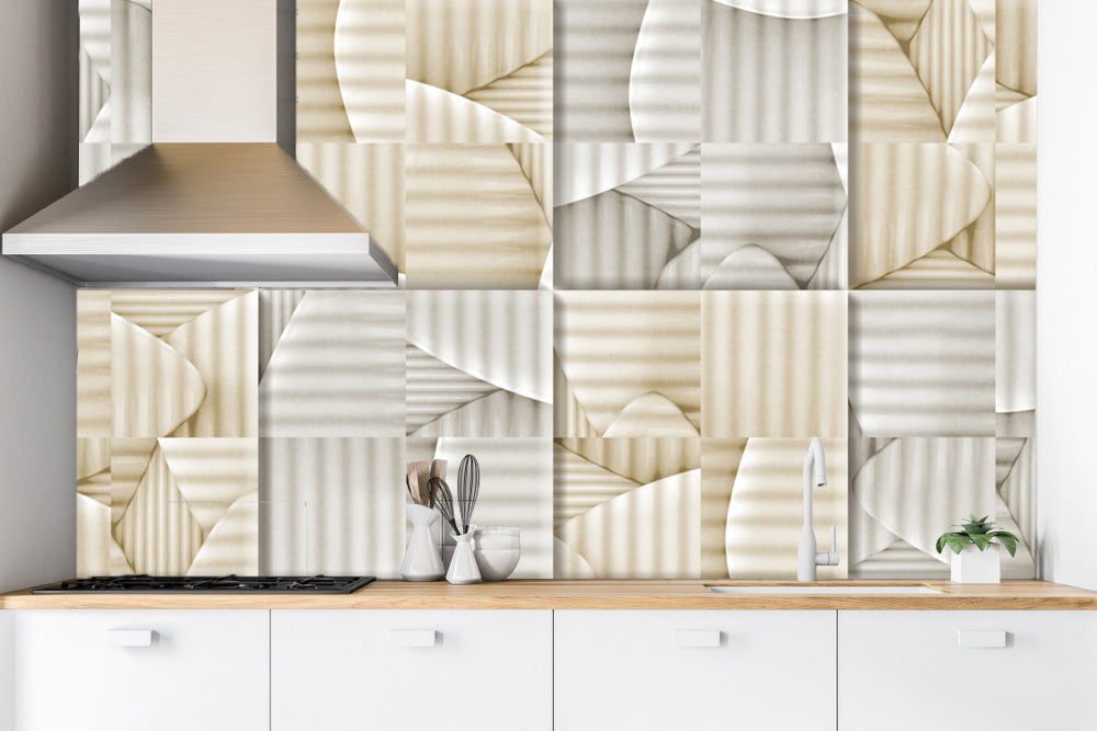 Beautiful Kitchen Tiles Pattern Customised Wallpaper