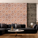 Pink Abstract tiles Customised Wallpaper