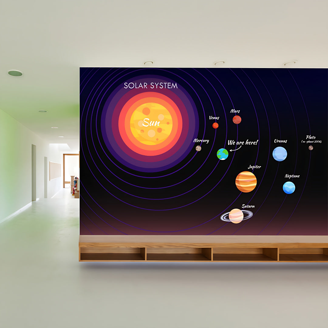Personalised Solar System Print Wallpaper