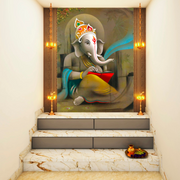 Grey Ganpati Sicker