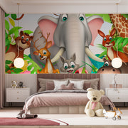 Elephant forest jungle wall