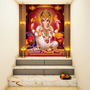 Golden Detailed Ganpati Sticker