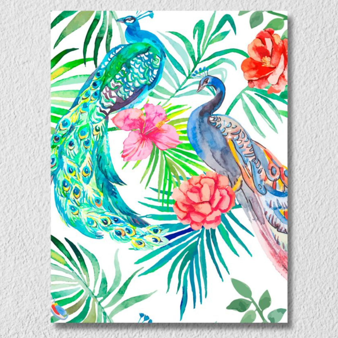 Painted Peacock Canvas