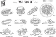 Fast Food Set Customize Wallpaper