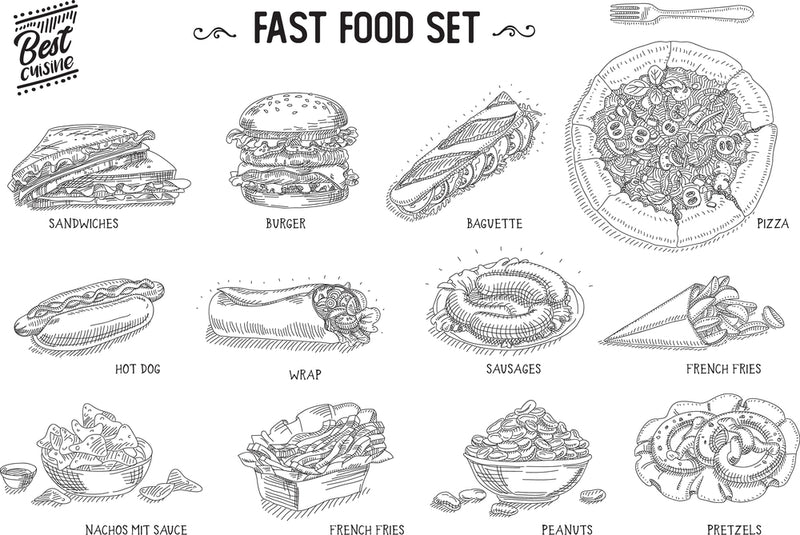 Fast Food Set Customize Wallpaper