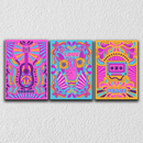 Psychedelic Wall Art, Set Of 3