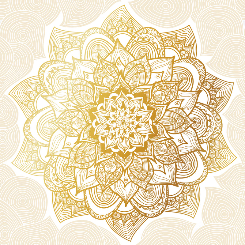 Golden Mandala Background Ceiling Wallpaper
