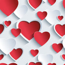 3D Red Heart Self Adhesive Sticker For Wardrobe