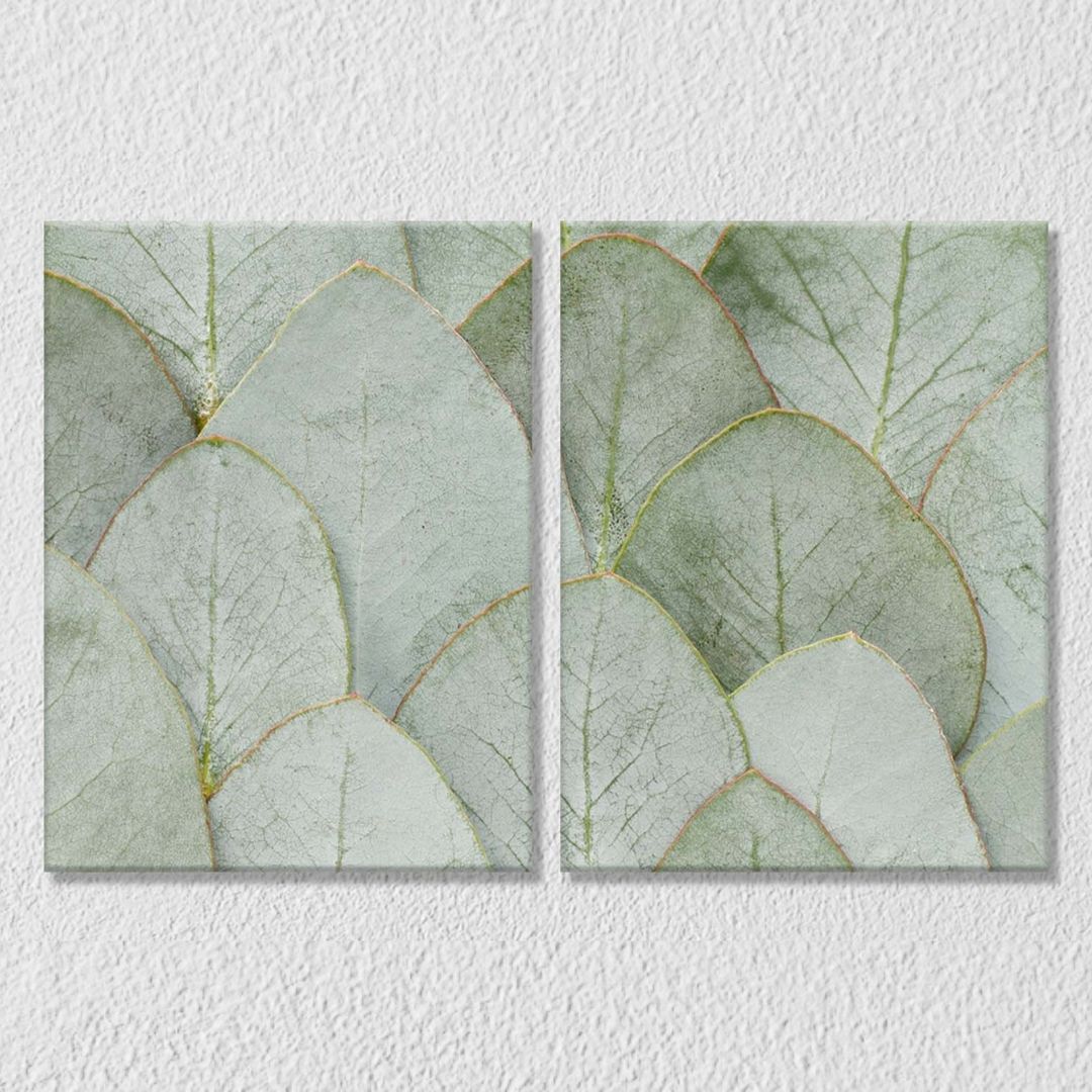 Green leaves Set of 2
