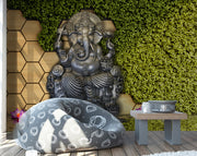 Ganpati With Green Grass Background wallpaper for wall