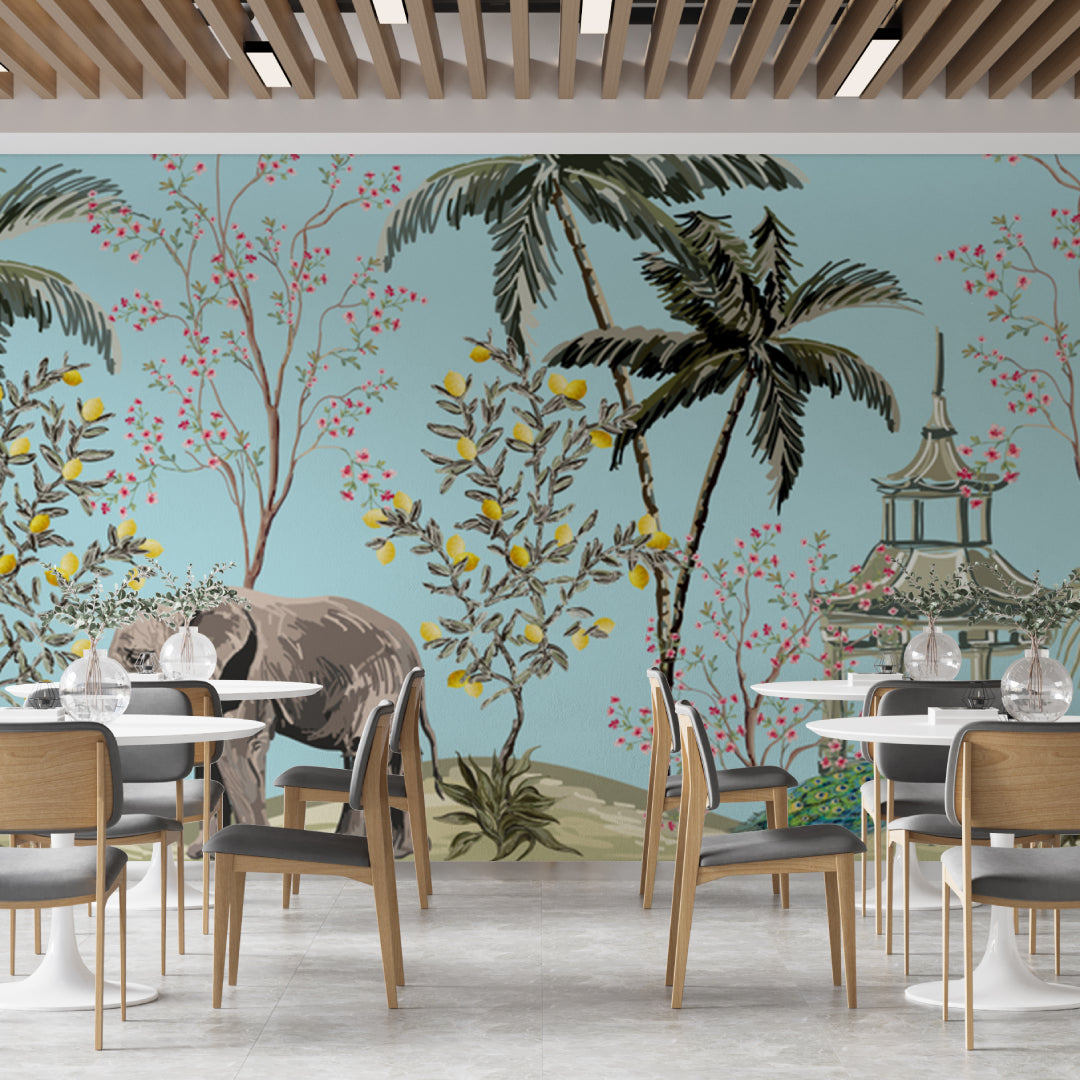 Wallpaper Design With Elephant