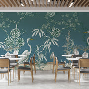 Floral Painting With Flamingps