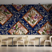 Flower Frame Floral Print Wallpaper