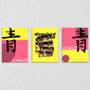 Disguided Anime Art, Set Of 3