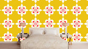 Zoomed Yellow Pattern Wallpaper