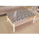 White And Gold 3D Self Adhesive Sticker For Table