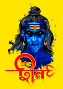 Shiv Painting Art Self Adhesive Sticker Poster