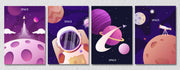 Space Wall Art, Set Of 4