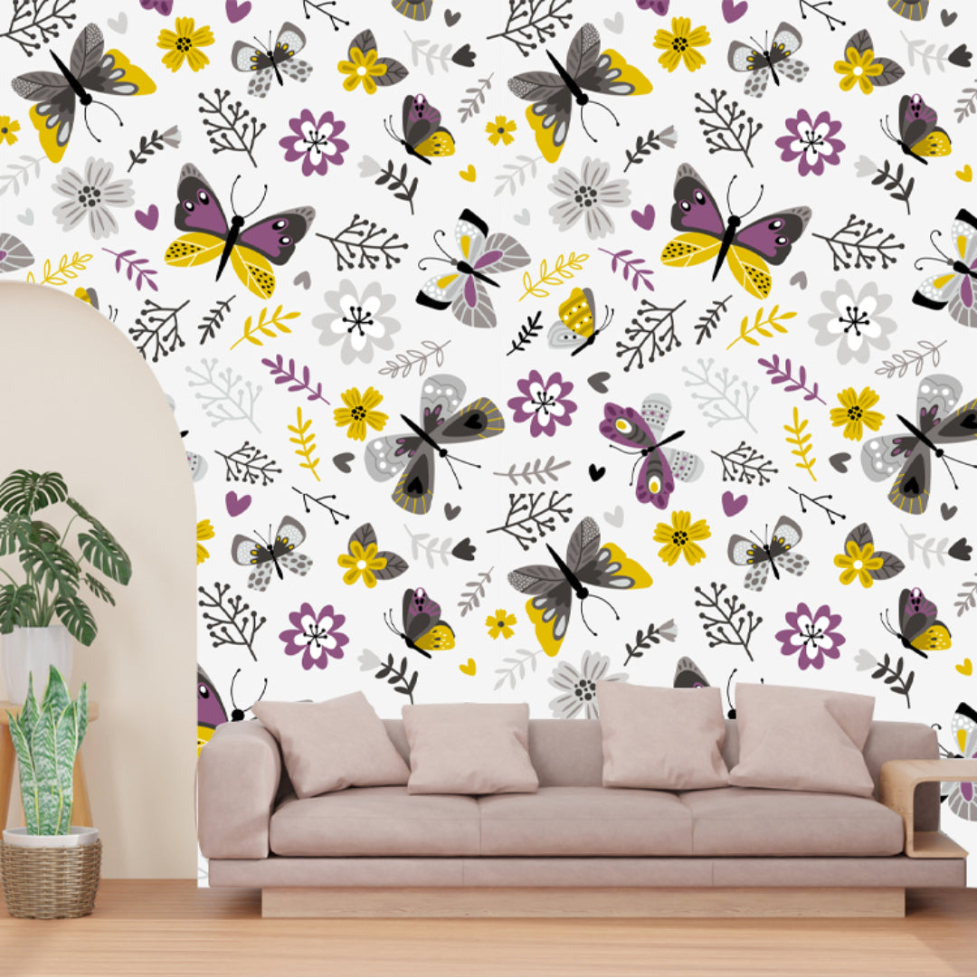 Yellow Butterfly Wallpaper