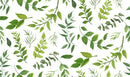 White Green Leafs Design Self Adhesive Sticker For Cabinet