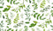 White Green Leafs Design Self Adhesive Sticker For Cabinet