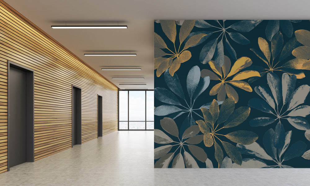 Multicolored Leaves Tropical Wallpaper