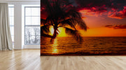 Sunset Beautiful Ocean Beach Wallpaper
