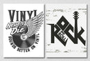 Vinyl Disc Graphic Wall Art, Set Of 2